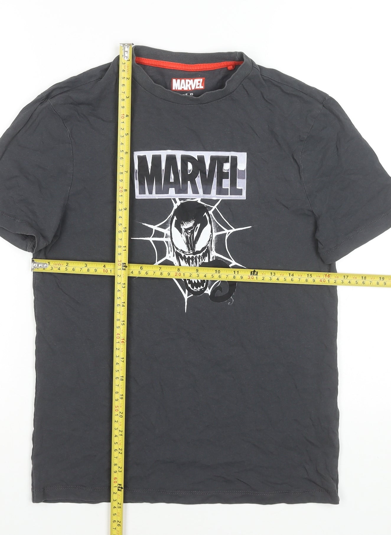 Womens UK Size XS Marvel Black Basic T-Shirt