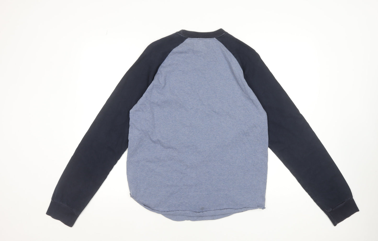 Abercrombie & Fitch Men's Blue Long Sleeve Crew Neck T-Shirt Size S