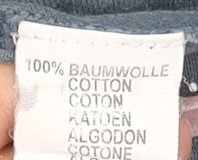 Jeanious Men's Blue Graphic Print Cotton T-Shirt Size M La Poderosa Design