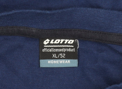 Lotto Men's Blue Long Sleeve Crew Neck Cotton T-Shirt XL