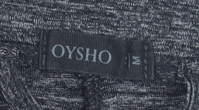 Womens UK Size M Oysho Slim Fit Capri Black Leggings