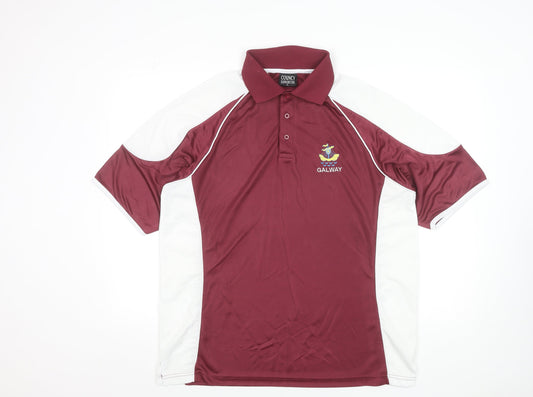 County Supporters Galway Men's Red White Polo Shirt XL Activewear