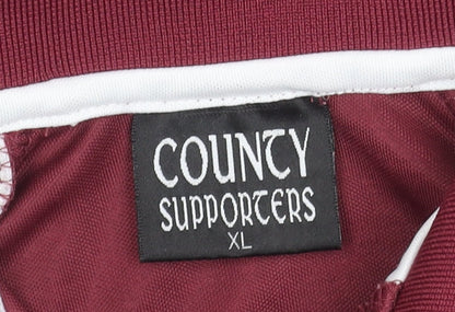 County Supporters Galway Men's Red White Polo Shirt XL Activewear
