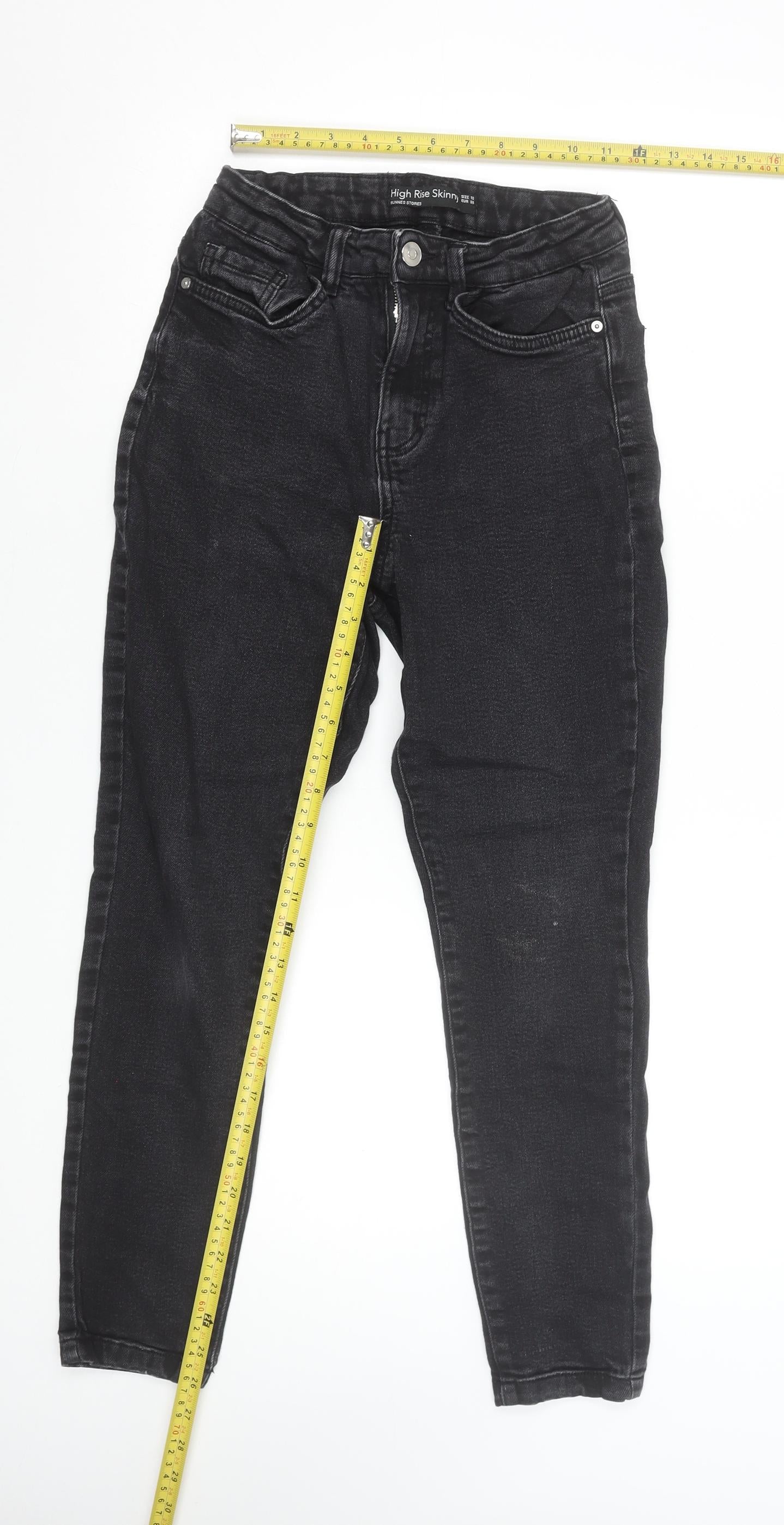 Womens UK Size 10 Dunnes Stores Slim Fit Skinny Black Jeans