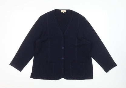 Womens UK Size M ISIS Blue Cardigan Jumper