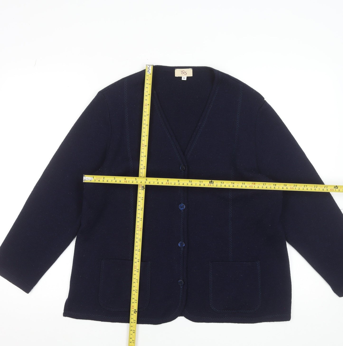 Womens UK Size M ISIS Blue Cardigan Jumper