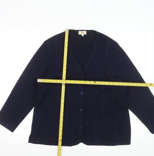Womens UK Size M ISIS Blue Cardigan Jumper