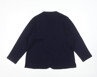 Womens UK Size M ISIS Blue Cardigan Jumper