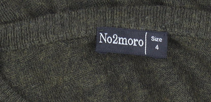 Womens UK Size 4 No2moro Green Pullover Jumper