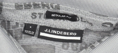 J.Lindeberg Men's Grey Regular Fit Golf Polo Shirt Size S