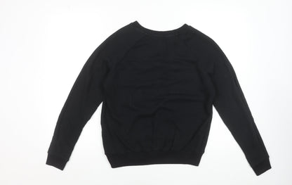 Superdry Women Black Medium Pullover Sweatshirt NY Graphic Print