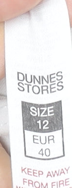 Dunnes Stores Women's White Cropped Jeans Size 12 Regular Fit