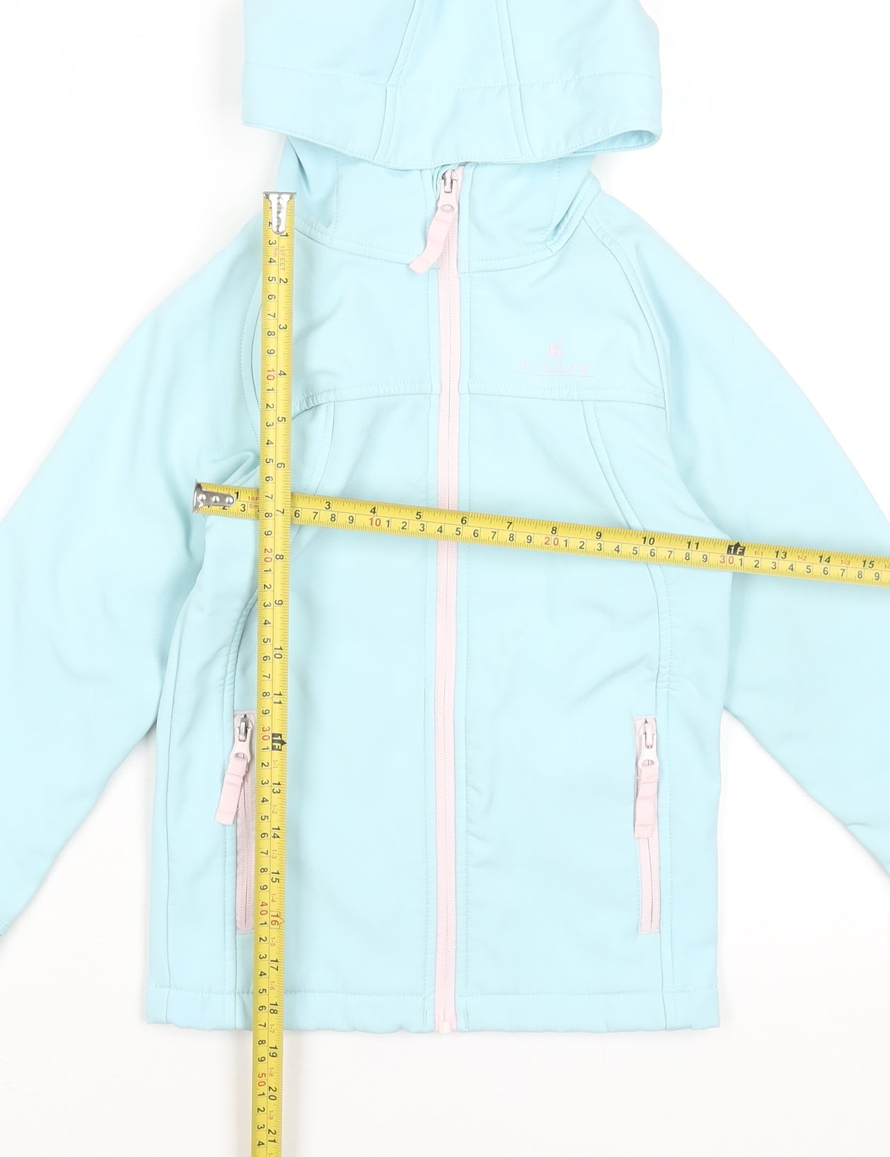 Girls UK Size 5-6 Years Hi Gear Blue Soft Shell