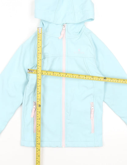 Girls UK Size 5-6 Years Hi Gear Blue Soft Shell