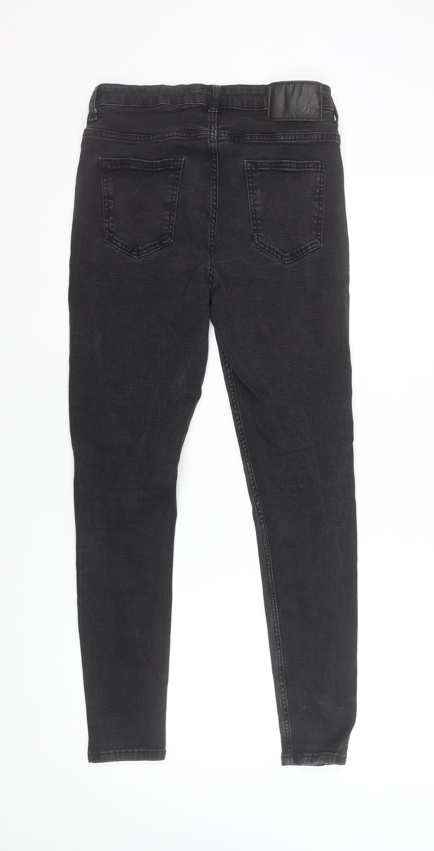 Bee Inspired Men's Black Skinny Jeans 30/30 Cotton Denim