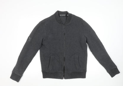 Superdry Men's Grey Full Zip Sweatshirt Jacket Size M