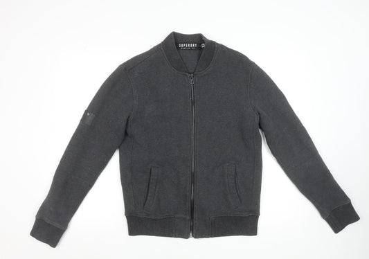 Superdry Men's Grey Full Zip Sweatshirt Jacket Size M
