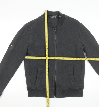 Superdry Men's Grey Full Zip Sweatshirt Jacket Size M