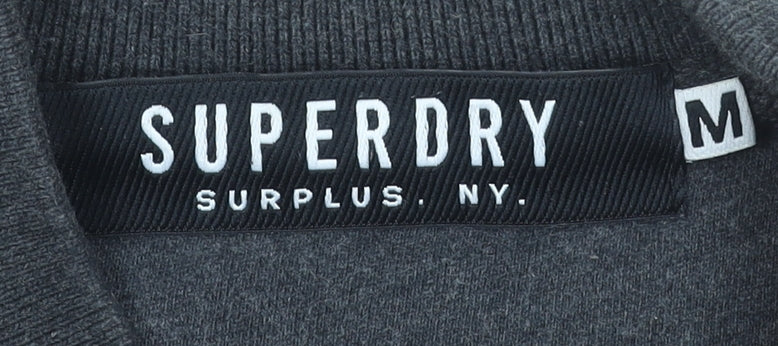 Superdry Men's Grey Full Zip Sweatshirt Jacket Size M