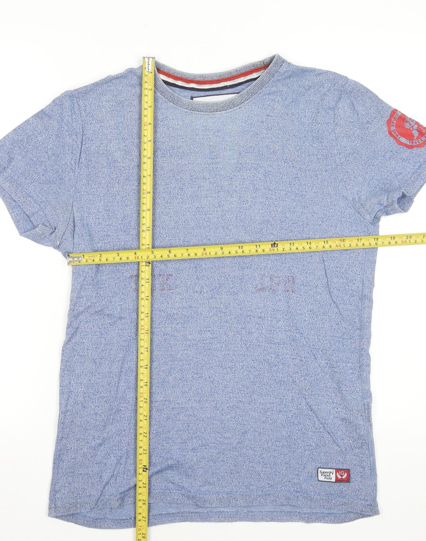 Superdry Track & Field Men's Blue Crew Neck Short Sleeve T-Shirt M