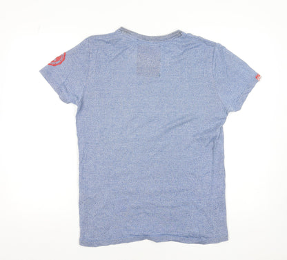 Superdry Track & Field Men's Blue Crew Neck Short Sleeve T-Shirt M