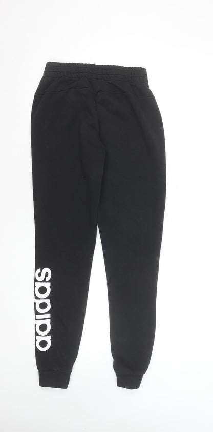 Womens UK Size XS adidas Regular Fit Jogger Black Trousers