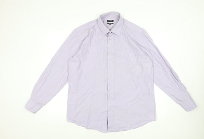 Mens UK Collar Size 16.5 Dunnes Stores Smart Purple  Dress Shirt
