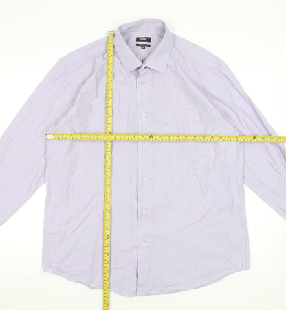 Mens UK Collar Size 16.5 Dunnes Stores Smart Purple  Dress Shirt