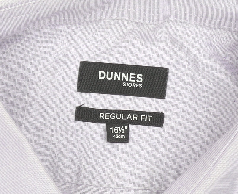 Mens UK Collar Size 16.5 Dunnes Stores Smart Purple  Dress Shirt