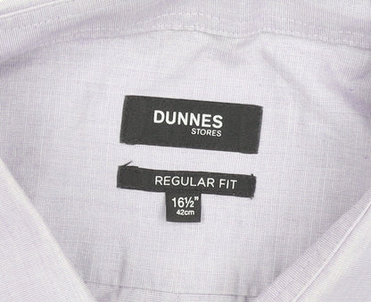 Mens UK Collar Size 16.5 Dunnes Stores Smart Purple  Dress Shirt