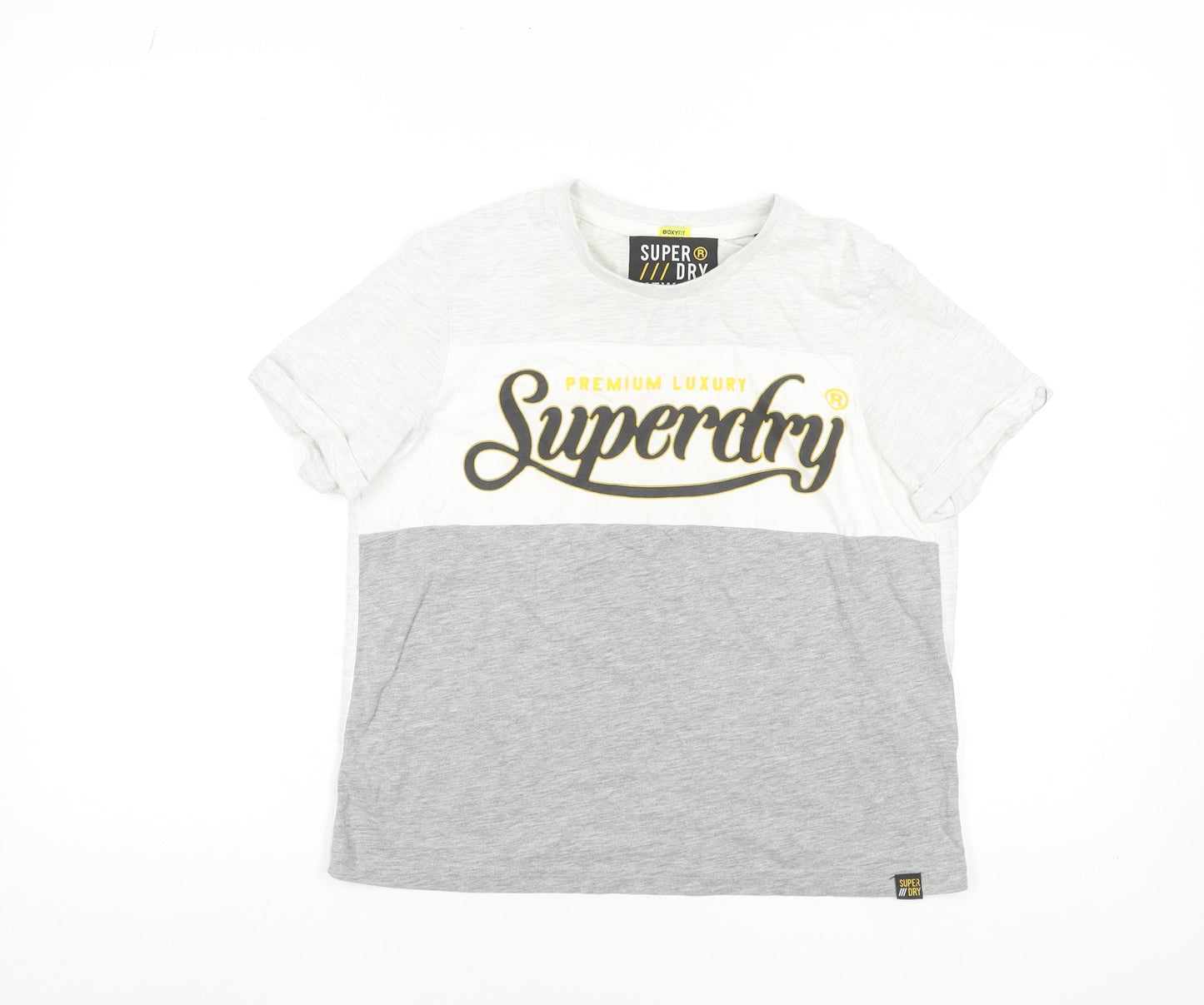 Womens UK Size 8 Superdry Grey Basic T-Shirt