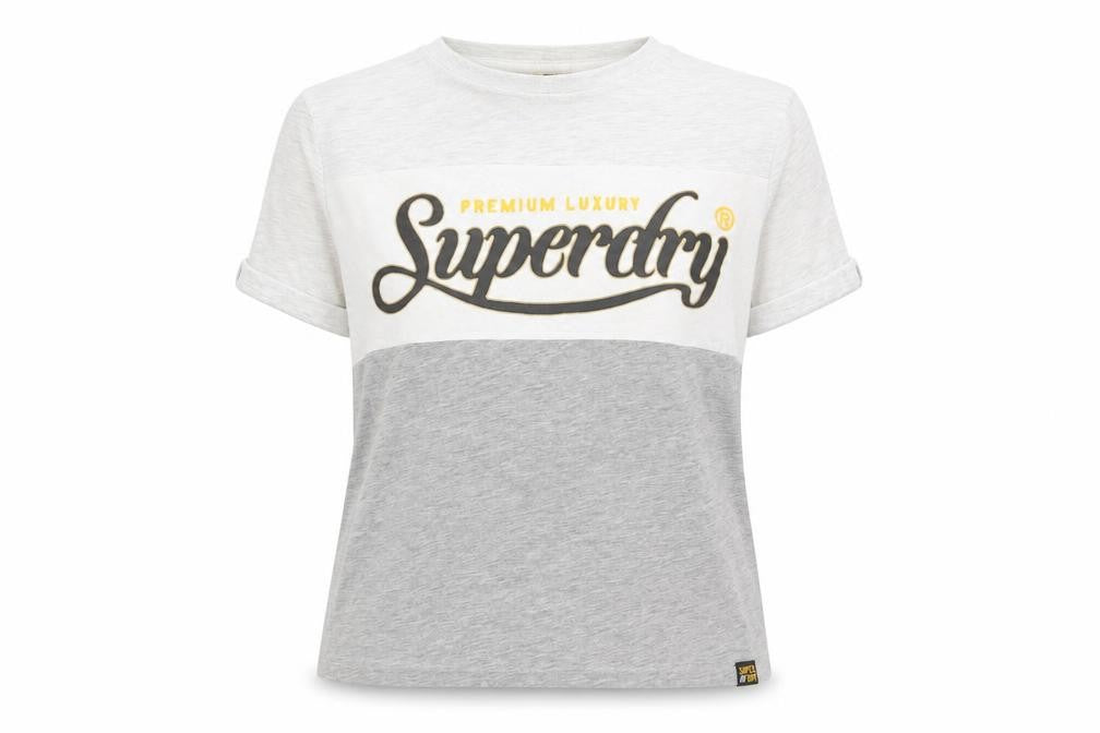 Womens UK Size 8 Superdry Grey Basic T-Shirt