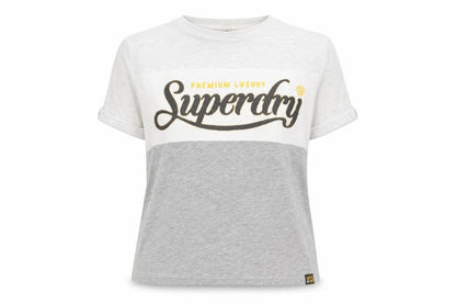 Womens UK Size 8 Superdry Grey Basic T-Shirt