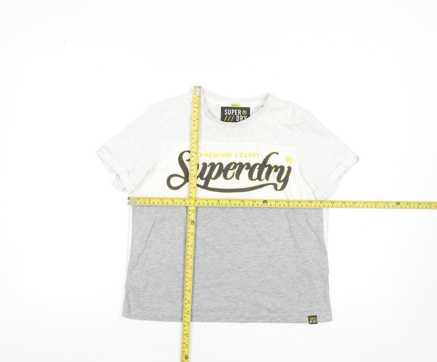 Womens UK Size 8 Superdry Grey Basic T-Shirt