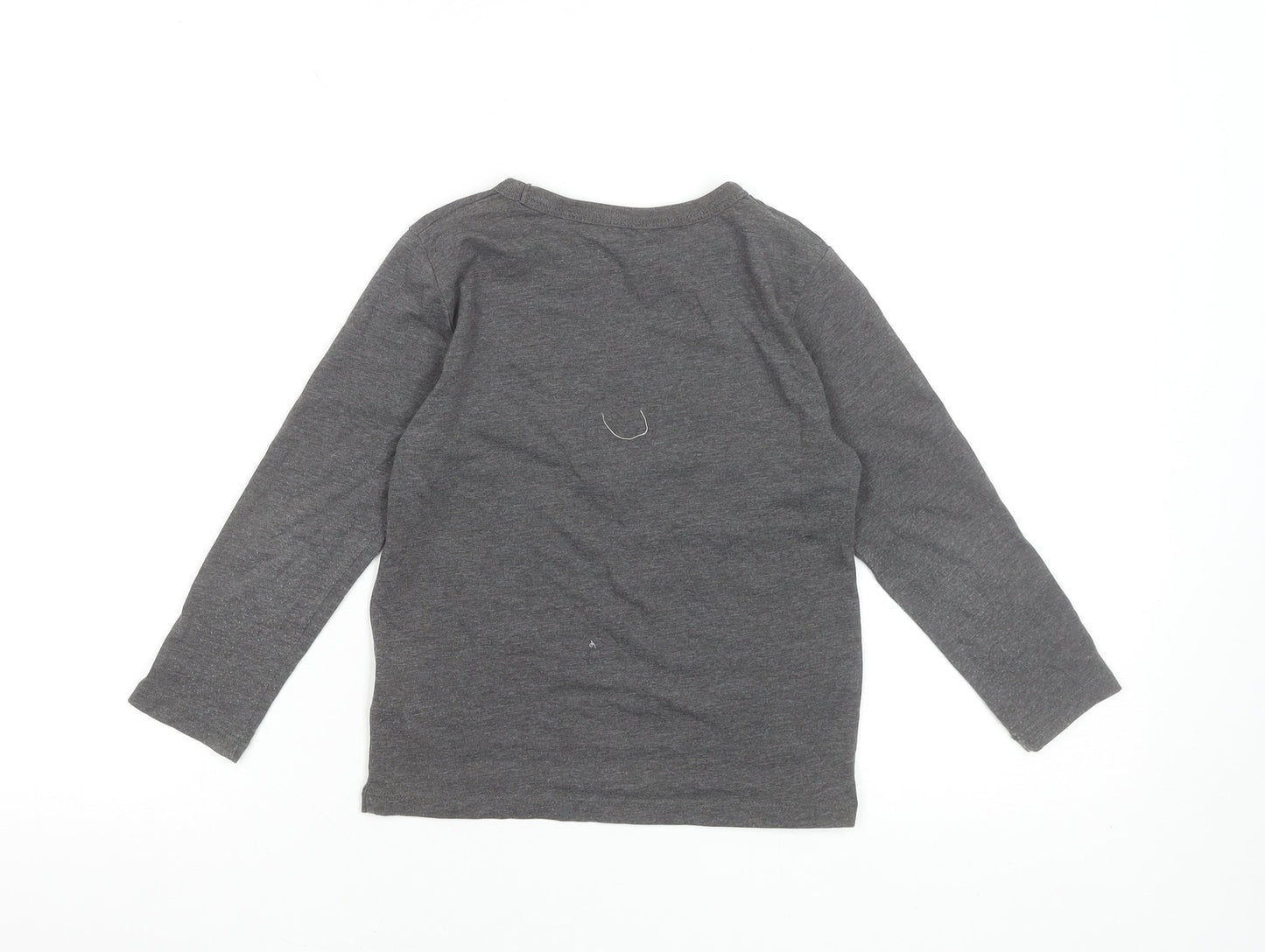 Girls UK Size 5-6 Years H&M Grey Basic T-Shirt