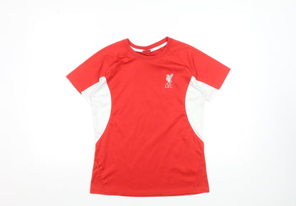 L.F.C. Boys Red Short Sleeve Football T-Shirt XL Lightweight Jersey