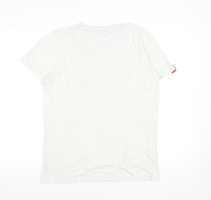 Paraffin Mens White Medium Crew Neck Limited Edition Graphic T-Shirt