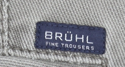 Mens UK Size 36S Brühl Regular Fit Straight Beige Jeans