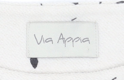 Womens UK Size 12 Via Appia Beige Pullover Sweatshirt