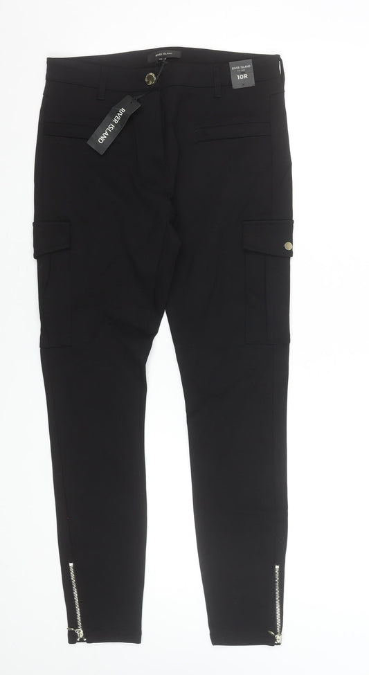 River Island Women’s Black Cargo Skinny Trousers Size 10R
