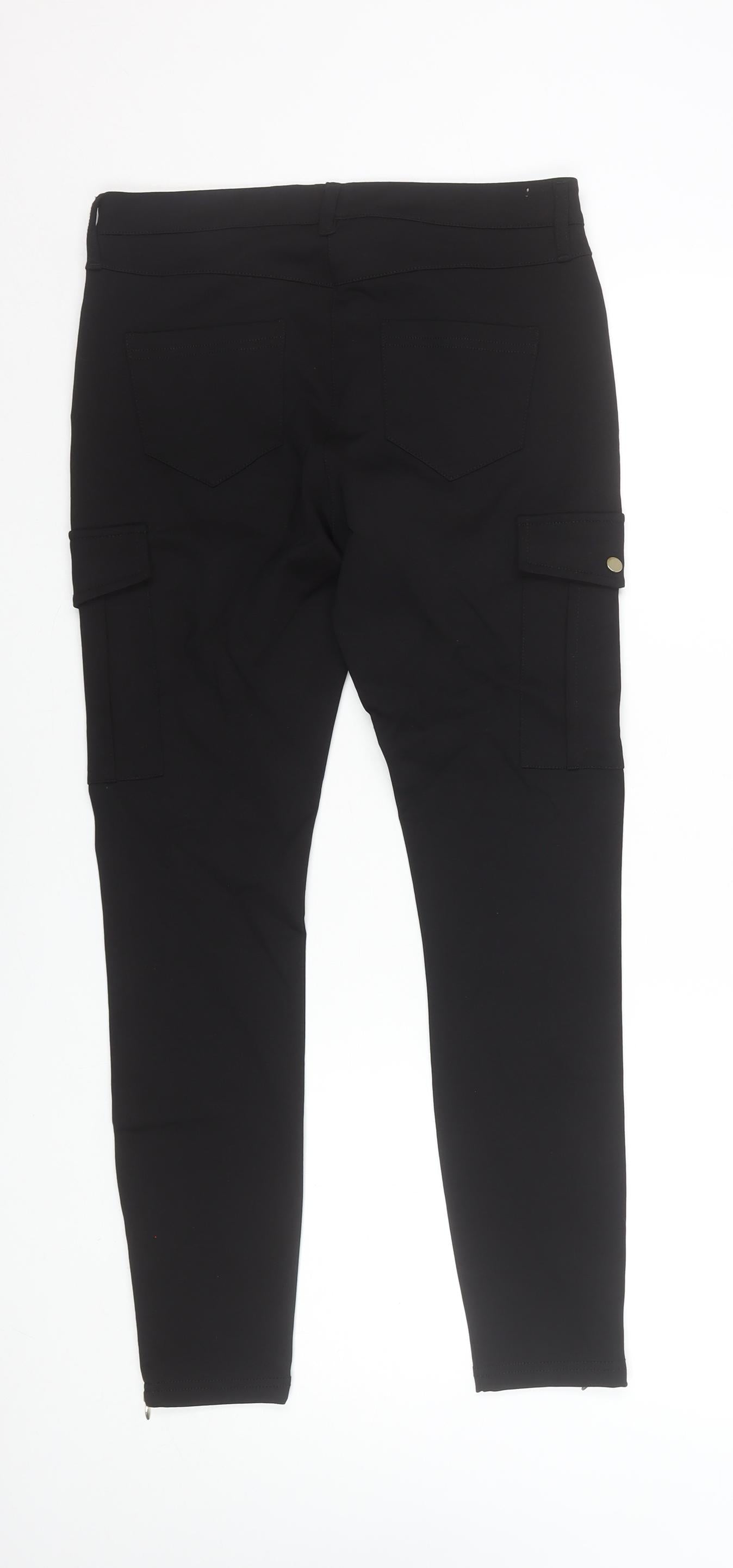 River Island Women’s Black Cargo Skinny Trousers Size 10R