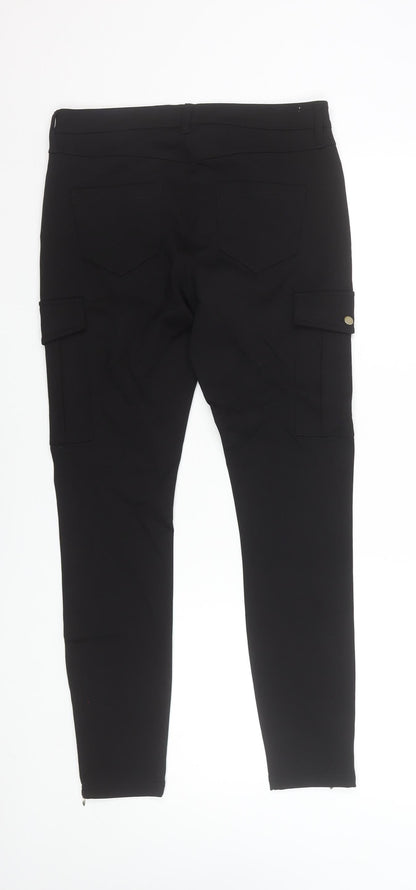 River Island Women’s Black Cargo Skinny Trousers Size 10R