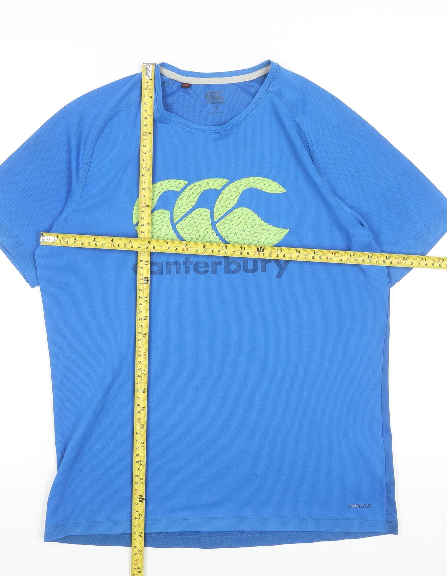 Canterbury Men's Blue Polyester Short Sleeve T-Shirt Activewear Top Size M