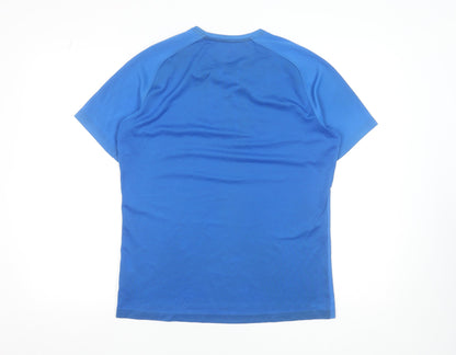 Canterbury Men's Blue Polyester Short Sleeve T-Shirt Activewear Top Size M