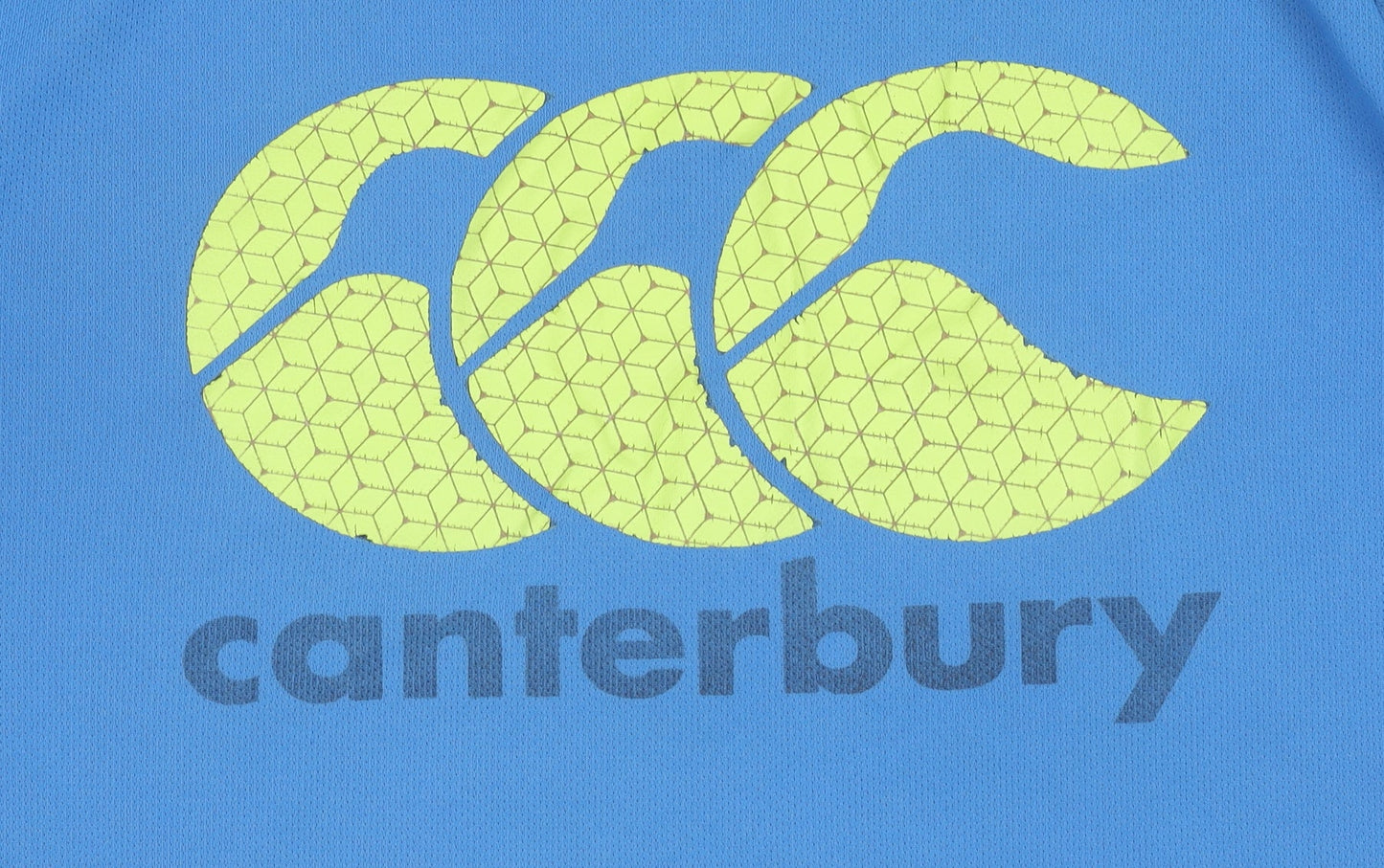 Canterbury Men's Blue Polyester Short Sleeve T-Shirt Activewear Top Size M