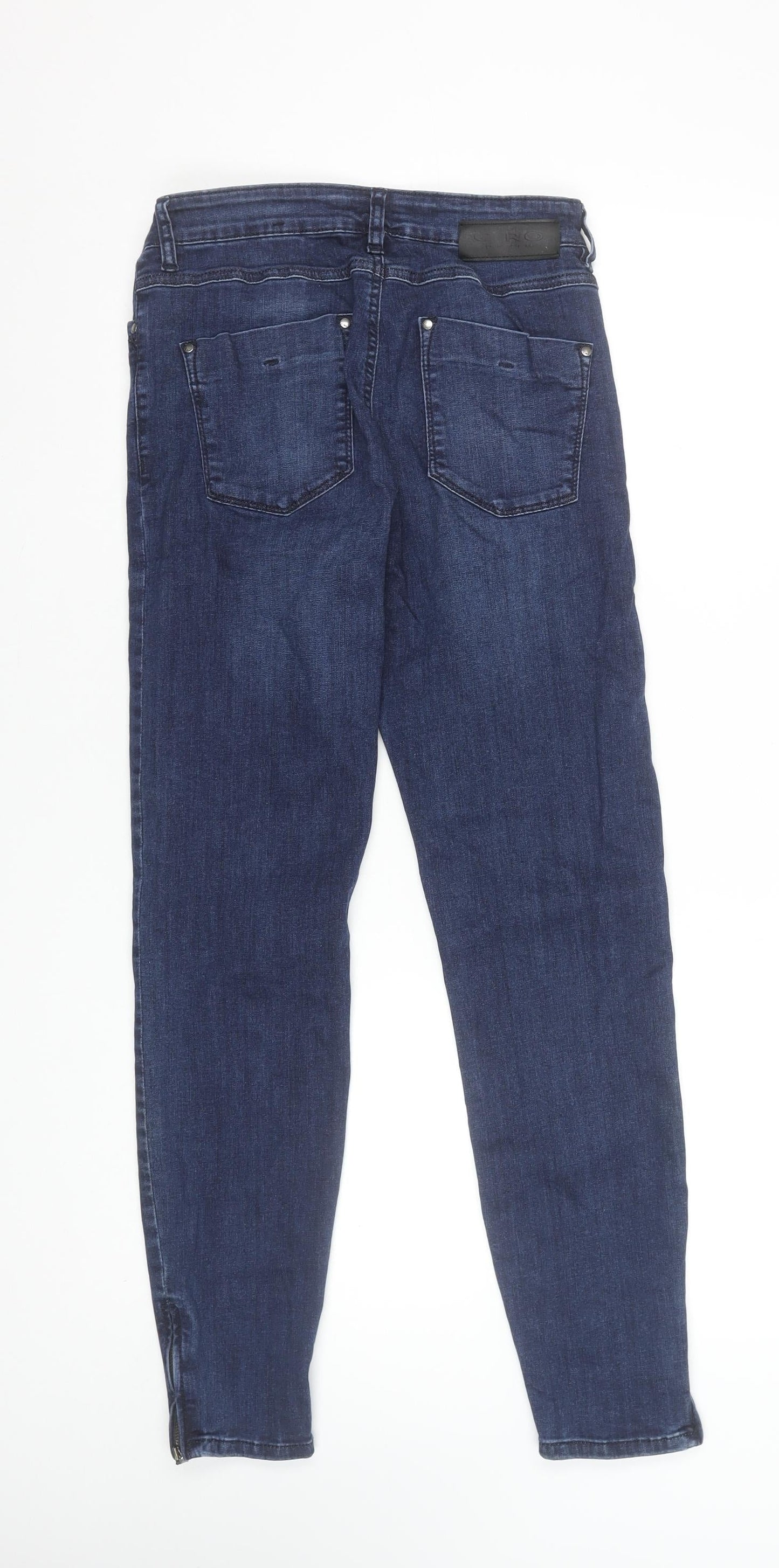Womens UK Size 10 C.RO Slim Fit Ankle Blue Jeans