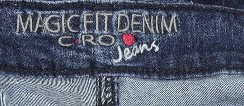 Womens UK Size 10 C.RO Slim Fit Ankle Blue Jeans