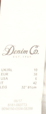 Denim Co. Women's Blue Skinny Jeans Size 10 Regular Fit Stretch Denim