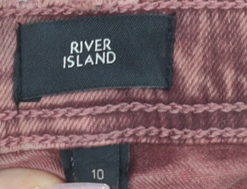 River Island Women's Pink Acid Wash Skinny Jeans Size 10
