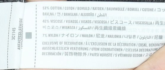 Hollister Men’s Grey Cotton Blend Crew Neck Jumper Size S